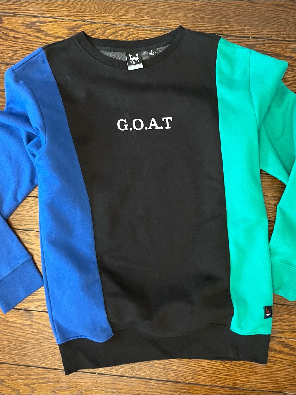 G.O.A.T. Colorblock Sweatshirt - Black, Blue & Teal